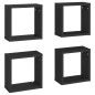 vidaXL Estante cubo pared 4 uds negro 30x15x30 cm vidaXL Estante cubo pared 4 uds negro 30x15x30 cm