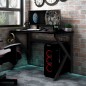 vidaXL Escritorio gaming con patas en forma de K negro 90x60x75 cm