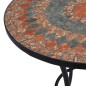 vidaXL Mesa bistró de mosaico cerámica naranja/gris 60 cm vidaXL Mesa bistró de mosaico cerámica naranja/gris 60 cm