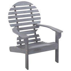 vidaXL Silla Adirondack de madera maciza de acacia gris