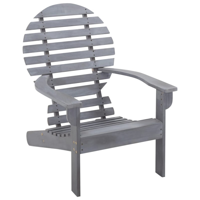 vidaXL Silla Adirondack de madera maciza de acacia gris vidaXL Silla Adirondack de madera maciza de acacia gris
