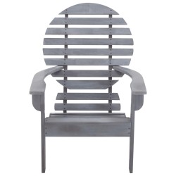 vidaXL Silla Adirondack de madera maciza de acacia gris