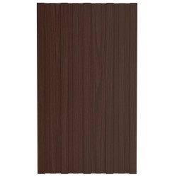 vidaXL Panel para tejado acero galvanizado marrón 36 unidades 80x45 cm