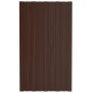 vidaXL Panel para tejado acero galvanizado marrón 36 unidades 80x45 cm vidaXL Panel para tejado acero galvanizado marrón 36 unidades 80x45 cm