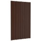 vidaXL Panel para tejado acero galvanizado marrón 36 unidades 80x45 cm vidaXL Panel para tejado acero galvanizado marrón 36 unidades 80x45 cm