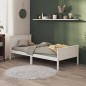 vidaXL Estructura de cama madera maciza de pino blanco 90x200 cm vidaXL Estructura de cama madera maciza de pino blanco 90x200 cm