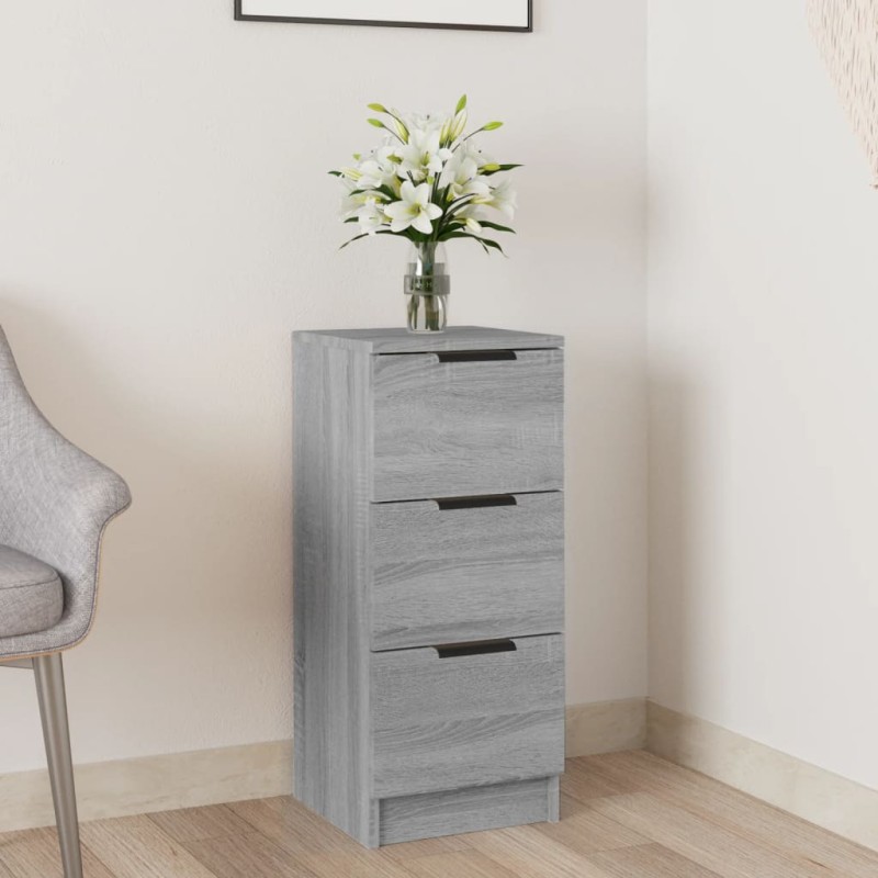 vidaXL Aparador de madera contrachapada gris Sonoma 30x30x70 cm