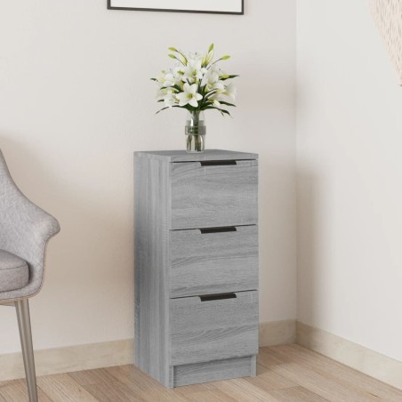 vidaXL Aparador de madera contrachapada gris Sonoma 30x30x70 cm