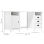 vidaXL Escritorio Hill Range madera de pino blanco 150x50x74 cm vidaXL Escritorio Hill Range madera de pino blanco 150x50x74 cm