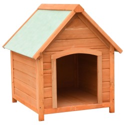 vidaXL Caseta para perros madera maciza pino y abeto 72x85x82 cm