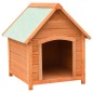vidaXL Caseta para perros madera maciza pino y abeto 72x85x82 cm