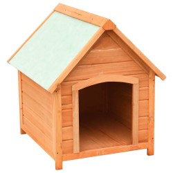 vidaXL Caseta para perros madera maciza pino y abeto 72x85x82 cm