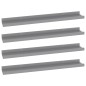 vidaXL Estantes de pared 4 unidades gris 60x9x3 cm vidaXL Estantes de pared 4 unidades gris 60x9x3 cm