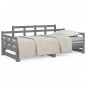 vidaXL Sofá cama extraíble madera maciza de pino gris 2x(90x190) cm