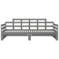 vidaXL Sofá cama extraíble madera maciza de pino gris 2x(90x190) cm