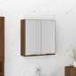vidaXL Armario de baño con espejo color roble marrón 64x20x67 cm vidaXL Armario de baño con espejo color roble marrón 64x20x67 cm