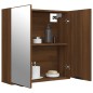 vidaXL Armario de baño con espejo color roble marrón 64x20x67 cm vidaXL Armario de baño con espejo color roble marrón 64x20x67 cm