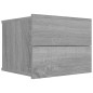 vidaXL Mesita de noche madera contrachapada gris Sonoma 40x30x30 cm