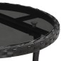 vidaXL Mesita y sillas jardín 3 pzas y cojines ratán sintético negro vidaXL Mesita y sillas jardín 3 pzas y cojines ratán sintético negro