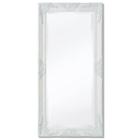 vidaXL Espejo de pared estilo barroco blanco 100x50 cm
