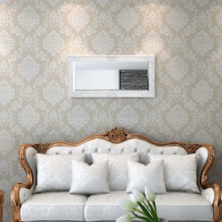 vidaXL Espejo de pared estilo barroco blanco 100x50 cm