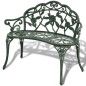 vidaXL Banco de jardín de aluminio fundido verde 100 cm vidaXL Banco de jardín de aluminio fundido verde 100 cm