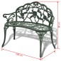 vidaXL Banco de jardín de aluminio fundido verde 100 cm vidaXL Banco de jardín de aluminio fundido verde 100 cm