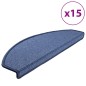 vidaXL Alfombrillas de escalera 15 unidades azul 65x24x4 cm vidaXL Alfombrillas de escalera 15 unidades azul 65x24x4 cm