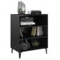 vidaXL Aparador de madera contrachapada negro brillante 57x35x70 cm vidaXL Aparador de madera contrachapada negro brillante 57x35x70 cm
