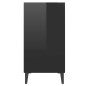 vidaXL Aparador de madera contrachapada negro brillante 57x35x70 cm vidaXL Aparador de madera contrachapada negro brillante 57x35x70 cm