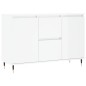 vidaXL Aparador de madera de ingeniería blanco brillante 104x35x70 cm vidaXL Aparador de madera de ingeniería blanco brillante 104x35x70 cm