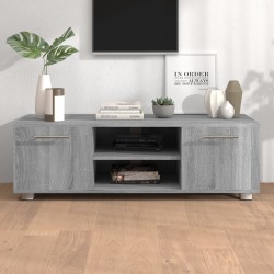 vidaXL Mueble de TV madera contrachapada gris Sonoma 110x40x35 cm