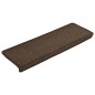 vidaXL Alfombras de peldaños de escalera 15 uds marrón 65x21x4 cm vidaXL Alfombras de peldaños de escalera 15 uds marrón 65x21x4 cm