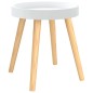 vidaXL Mesa auxiliar madera contrachapada y pino blanco 38x38x40 cm vidaXL Mesa auxiliar madera contrachapada y pino blanco 38x38x40 cm