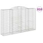 vidaXL Cestas de gaviones 10 uds forma de arco hierro 300x50x180/200cm vidaXL Cestas de gaviones 10 uds forma de arco hierro 300x50x180/200cm
