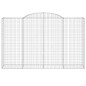 vidaXL Cestas de gaviones 10 uds forma de arco hierro 300x50x180/200cm vidaXL Cestas de gaviones 10 uds forma de arco hierro 300x50x180/200cm