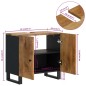 vidaXL Mueble de lavabo madera mango y madera ingeniería 62x33x58 cm vidaXL Mueble de lavabo madera mango y madera ingeniería 62x33x58 cm