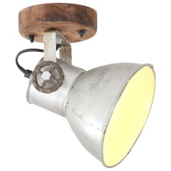vidaXL Lámparas de pared/techo industrial 2 uds plateada 20x25 cm E27