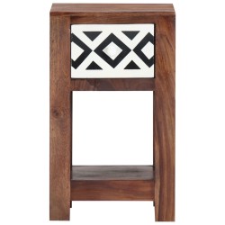 vidaXL Mesita de noche de madera maciza de sheesham 30x30x50 cm