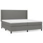 vidaXL Cama box spring con colchón tela gris oscuro 200x200 cm vidaXL Cama box spring con colchón tela gris oscuro 200x200 cm