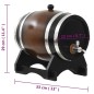 vidaXL Barril de vino con grifo madera de pino maciza 12 L vidaXL Barril de vino con grifo madera de pino maciza 12 L