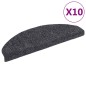 vidaXL Alfombrillas de escaleras autoadhesivas 10 uds gris 65x21x4 cm vidaXL Alfombrillas de escaleras autoadhesivas 10 uds gris 65x21x4 cm