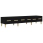 vidaXL Mueble de TV madera contrachapada negro 150x34,5x30 cm