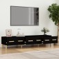 vidaXL Mueble de TV madera contrachapada negro 150x34,5x30 cm