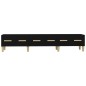 vidaXL Mueble de TV madera contrachapada negro 150x34,5x30 cm