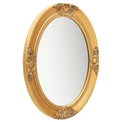 vidaXL Espejo de pared estilo barroco dorado 50x70 cm