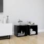 vidaXL Muebles para TV 2 uds madera contrachapada negro 37x35x37 cm vidaXL Muebles para TV 2 uds madera contrachapada negro 37x35x37 cm