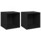 vidaXL Muebles para TV 2 uds madera contrachapada negro 37x35x37 cm vidaXL Muebles para TV 2 uds madera contrachapada negro 37x35x37 cm