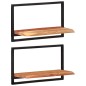 vidaXL Estantes de pared 2 unidades madera maciza acacia 60x25x35 cm vidaXL Estantes de pared 2 unidades madera maciza acacia 60x25x35 cm