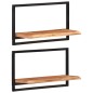 vidaXL Estantes de pared 2 unidades madera maciza acacia 60x25x35 cm vidaXL Estantes de pared 2 unidades madera maciza acacia 60x25x35 cm